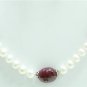 Designer Stunning fresh water pearl Necklace withsilver