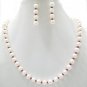 Single Strands Fresh Water pearl Necklace with Ruby