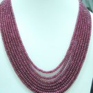 GORGEOUS RUBY GEMSTONE PLAIN 8 STRAND NECKLACE JEWELRY