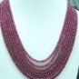 GORGEOUS RUBY GEMSTONE PLAIN 8 STRAND NECKLACE JEWELRY