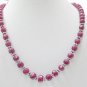 Designer Stunning Red Ruby Beaded Necklace with silver