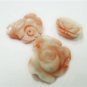 Handcrafted Natural Red Carved Flower Coral Lots