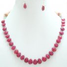 Designer Stunning Single Strands Red Ruby Necklace