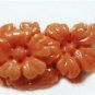 Handcrafted Natural Red Carved Flower Coral Pendants