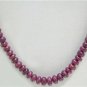 Single strand Cabochon Red Ruby Beaded Necklace