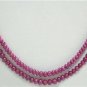2Strand Handcrafted Cabochon Red Ruby Beaded Necklace