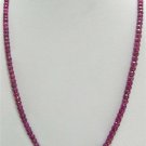 Single Strand Handcrafted African Ruby Beaded Necklace