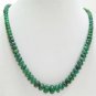 Single strand Cabochon emerald  Beaded Necklace 12-5mm