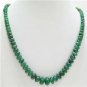 Single strand Cabochon emerald  Beaded Necklace 12-5mm