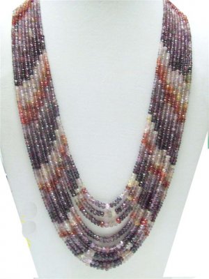 Handcrafted Natural Cabochon Red Ruby Beaded Necklace