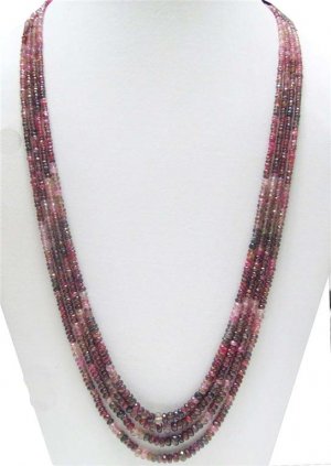 Designer  Natural Cabochon Red Ruby Beaded Necklace