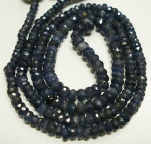 Single Strand Natural Sapphire Bead Gemstone Strand 16"
