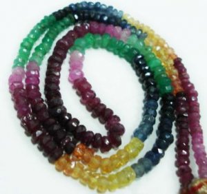 Single Strand Natural Rainbow Beads Gemstone Strand 16"