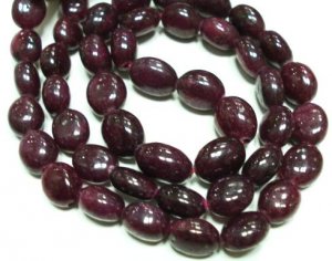 Single Strand Natural Ruby Beads Gemstone Strand 16"