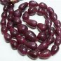 Single Strand Natural Ruby Beaded Gemstone Strand 16"