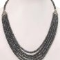 Natural Sapphire gemstone & silver clasp Necklace