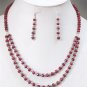 Handcrafted Natural Red Ruby Gemstone & silver Necklace