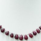 Handmade Natural Cabochon Red Ruby Drop Necklace