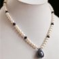 Handcrafted Pearl & sapphire Natural Beads Gem Necklace