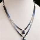 Designer Natural sapphire With silver beads Necklace