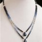 Designer Natural sapphire With silver beads Necklace