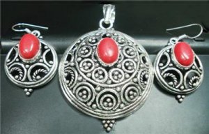 Handcrafted German Silver Pendant & Earring Sets