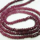 Single Strand Shaded Ruby Beads Gemstone Strand 16"