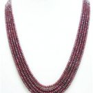 Designer Natural Red Ruby Gemstone Beads Necklace