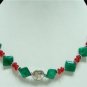 26.66Gms Handcrafted Onyx Gemstone & Silver Necklace