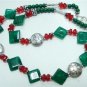 26.66Gms Handcrafted Onyx Gemstone & Silver Necklace