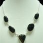 36.21Gms Handcrafted Onyx Gemstone & Silver Necklace