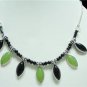 26.98Gms Handcrafted jade Gemstone & Silver Necklace