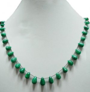 Handmade Natural Emerald Gemstone Beads Necklace