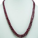 2Strand Natural Cuting Ruby Gemstone Necklace drop