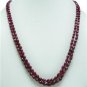 2Strand Natural Cuting Ruby Gemstone Necklace drop