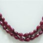 2Strand Natural Cuting Ruby Gemstone Necklace drop