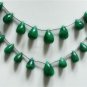 2strand Natural Green Emerald Gemstone necklace Drop