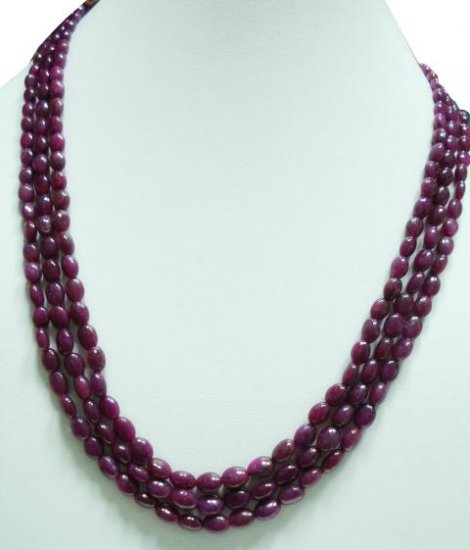 Designer Natural Cabochon Ruby Gemstone Necklace Beads