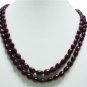2strand Natural Cabochon Ruby Gemstone Necklace Beads