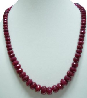 stunning Natural cuting Ruby Gemstone Necklace Beads