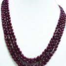 4 Strand Natural Cabochon Ruby Gemstone Necklace Beads