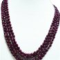 4 Strand Natural Cabochon Ruby Gemstone Necklace Beads