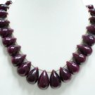 Stunning Natural Cabochon Ruby Gemstone Necklace Drop