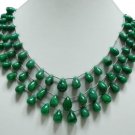 Designer Natural Green Emerald Gemstone String Drop