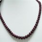 Single Strand Natural Cabochon Ruby Gemstone Necklace