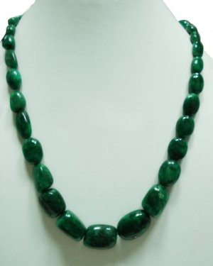 single strand Natural Emerald Gemstone necklace beads