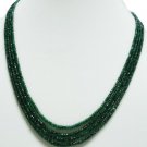 4strand Natural Colombiam Emerald Gemstone neckalce