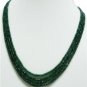 4strand Natural Colombiam Emerald Gemstone neckalce