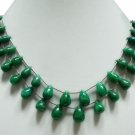 Handcrafted Natural Green Emerald Gemstone string Drop