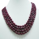 4Strand Stunning Natural Ruby Gemstone Neckalce Drop